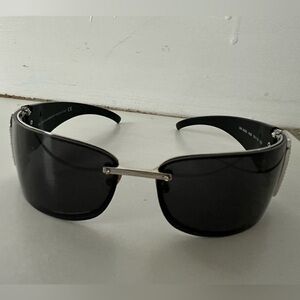 Dolce & Gabbana Women's Black and Silver Sunglasses